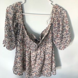 off the shoulder floral top